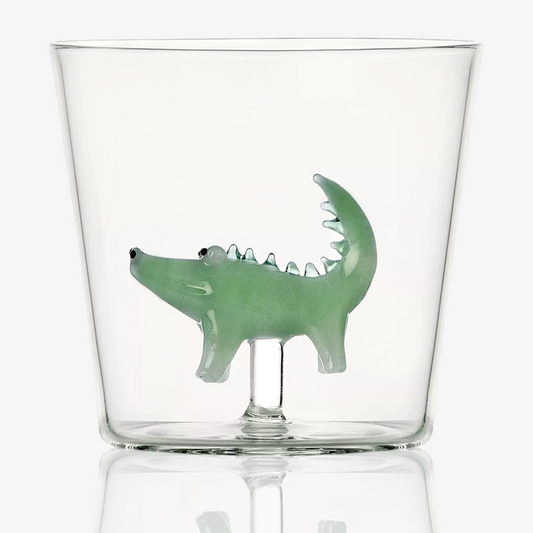 Ichendorf Milano Savannah Crocodile Glass Handmade Tumbler