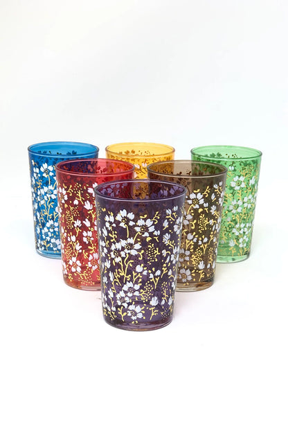 Red Eden Flower Tea Glass