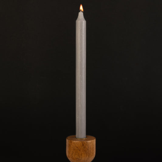 Grey Danish Kiri Taper Candle (12")