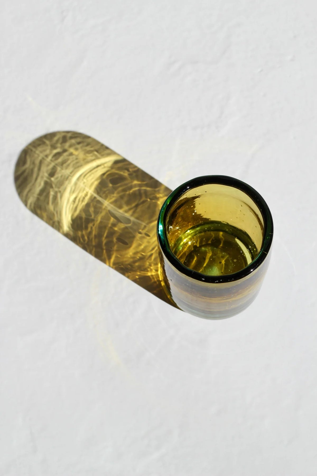 Handblown Mini Tumbler in Aqua Bi-color