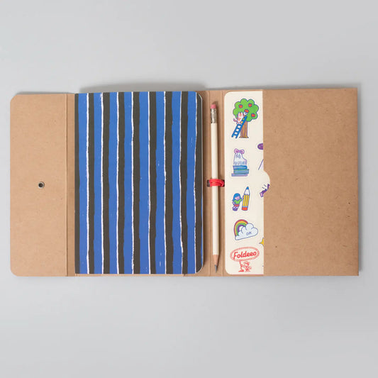 Foldeeo Notebook Folio B6, Shaggy Stripe