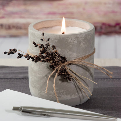 Sunflower Field Cement Candle