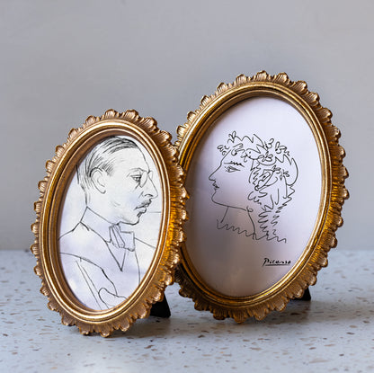 Ornate Falcate Golden Filigree Picture Frame (5"x7")
