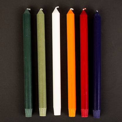 Red Danish Eco-Friendly 100% Vegetable Wax Taper Candle (12")