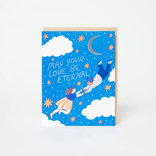 Eternal Love Letterpress Greeting Card By Phoebe Wahl