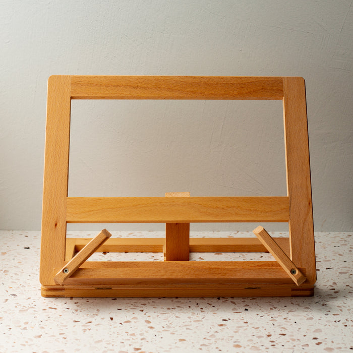 Oiled Beech Wood Folding Adjustable Book Stand