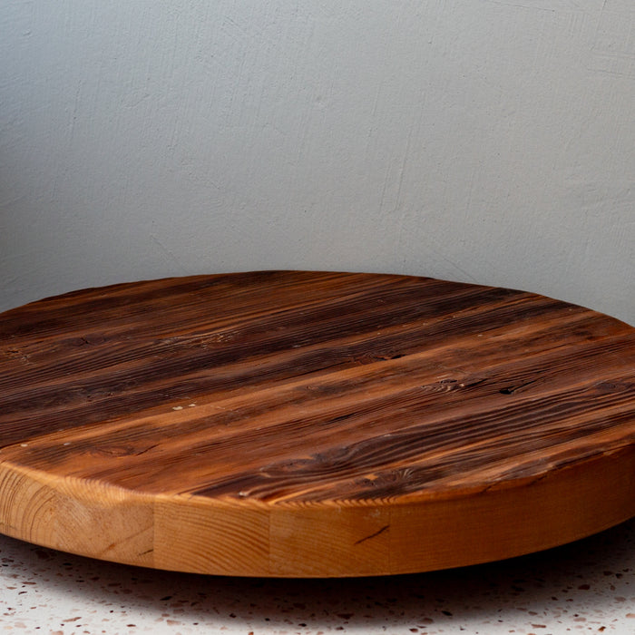 Reclaimed Wood Trivet Top Lazy Susan