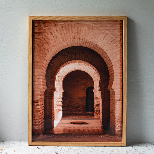 Alcazar Jerez Art Print in Natural Oak Frame