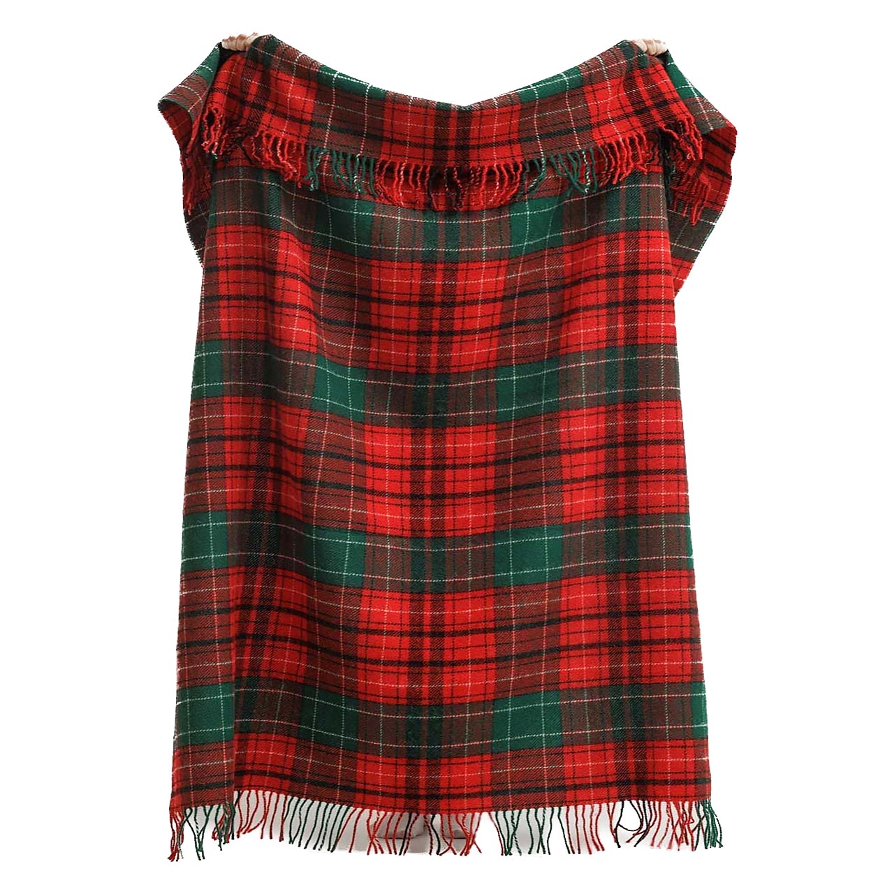 Hand-loomed Tartan Noel Wool Throw Blanket (Made in Ukraine)