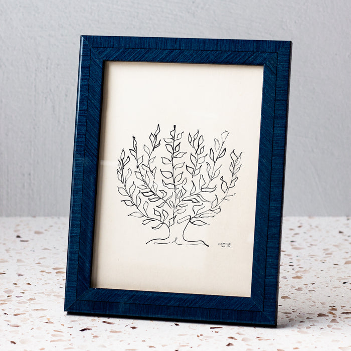 Dark Blue Biante Handmade Marquetry Picture Frame (5x7")