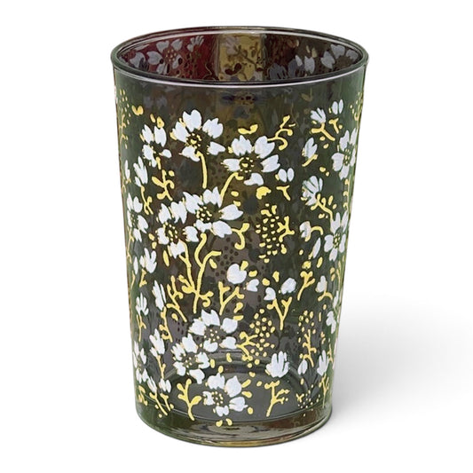 Beige Eden Flower Tea Glass