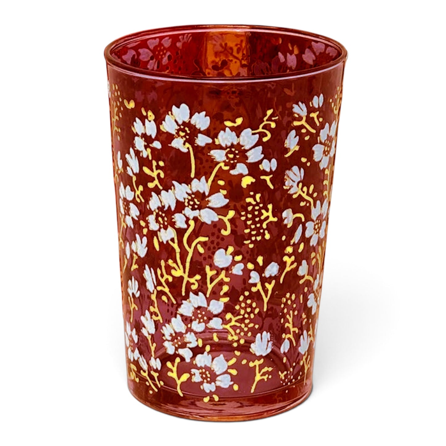 Red Eden Flower Tea Glass