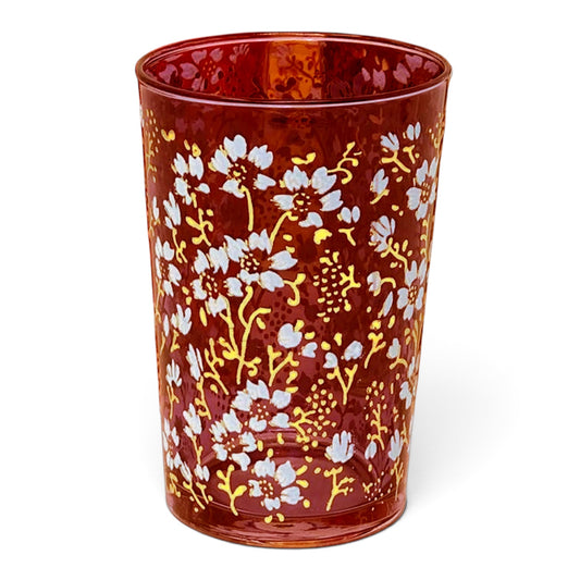 Red Eden Flower Tea Glass