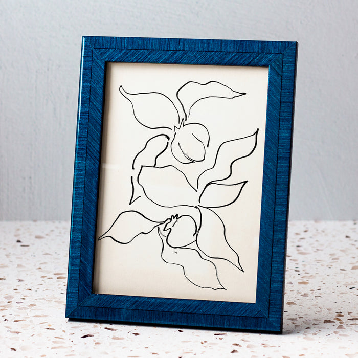 Blue Biante Handmade Marquetry Picture Frame (5x7")
