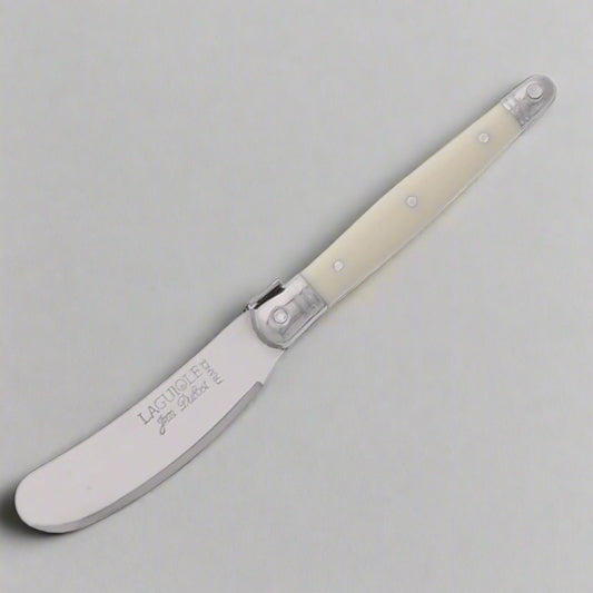 Jean Dubost 4 White Knives Butter Spreaders