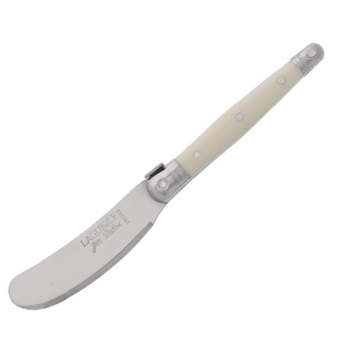 Jean Dubost 4 White Knives Butter Spreaders