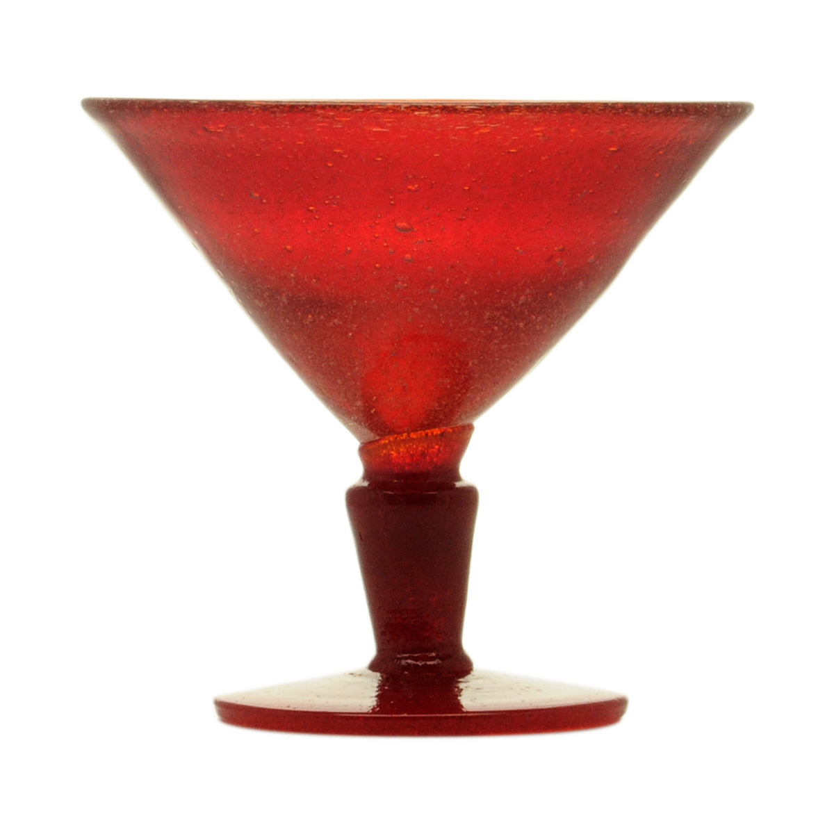 Red Memento Martini Glass
