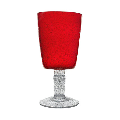 Red Memento Goblet Glass