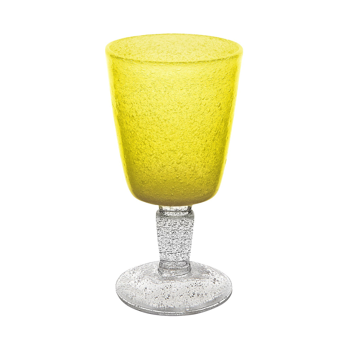Transparent Yellow Memento Goblet Glass