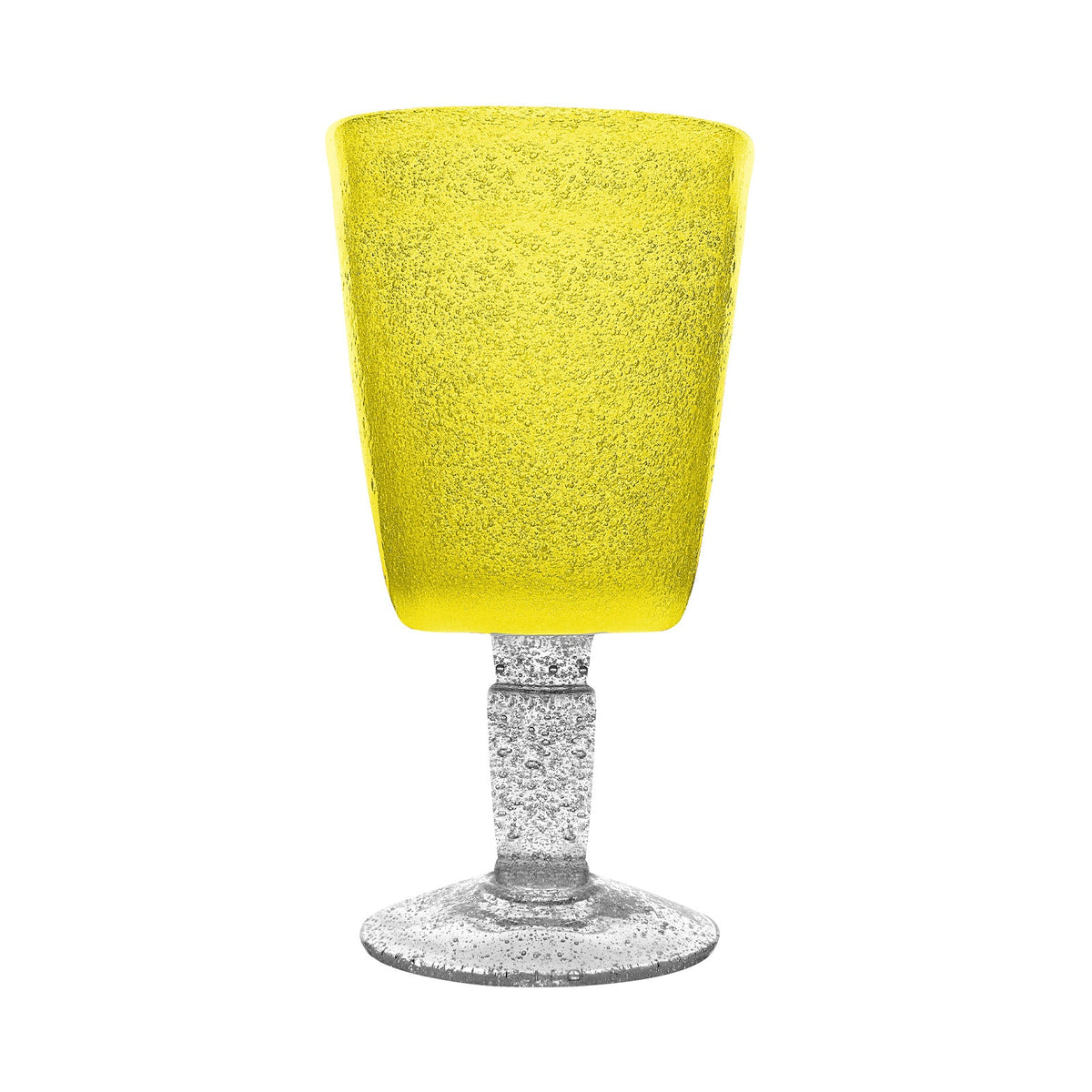 Transparent Yellow Memento Goblet Glass