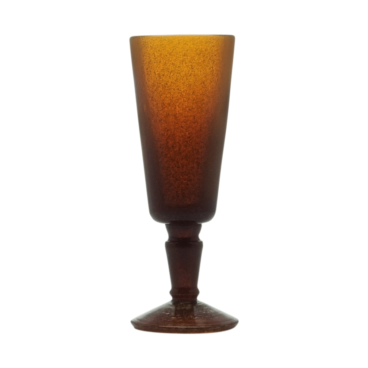 Amber Memento Flute Glass