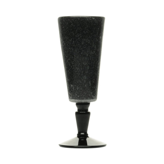 Black Memento Flute Glass