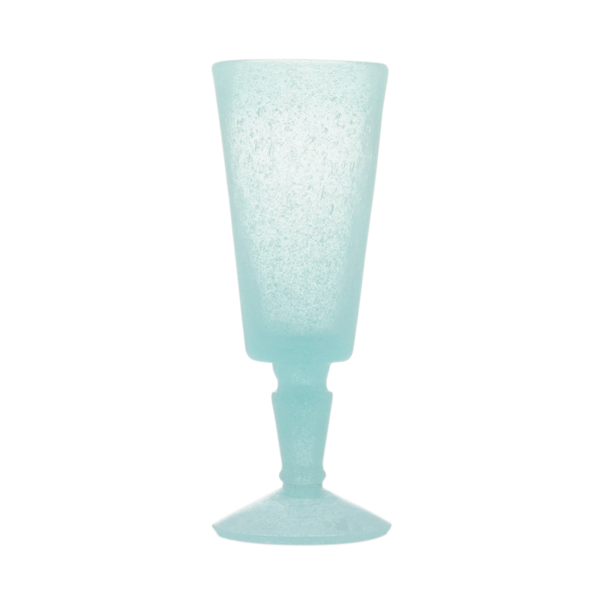 Light Blue Memento Flute Glass
