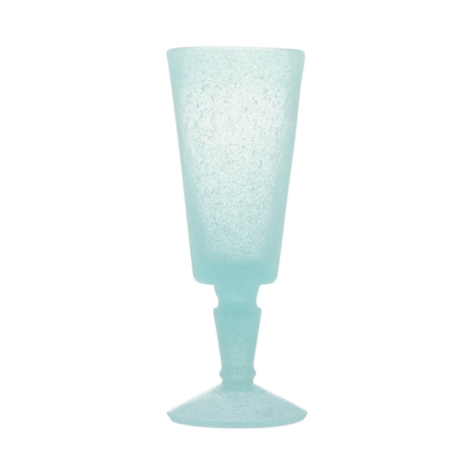 Light Blue Memento Flute Glass