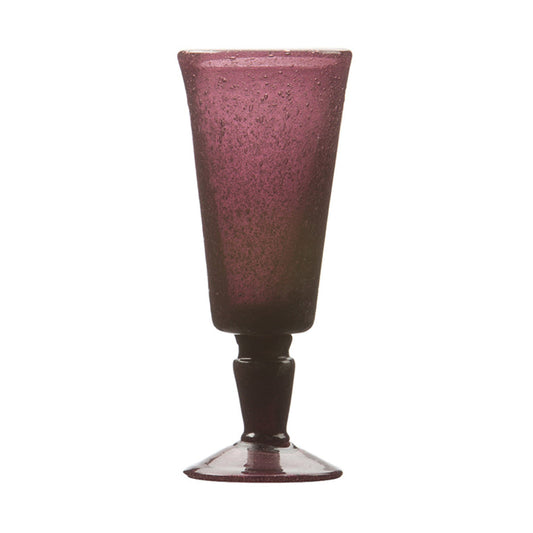 Purple Memento Flute Glass