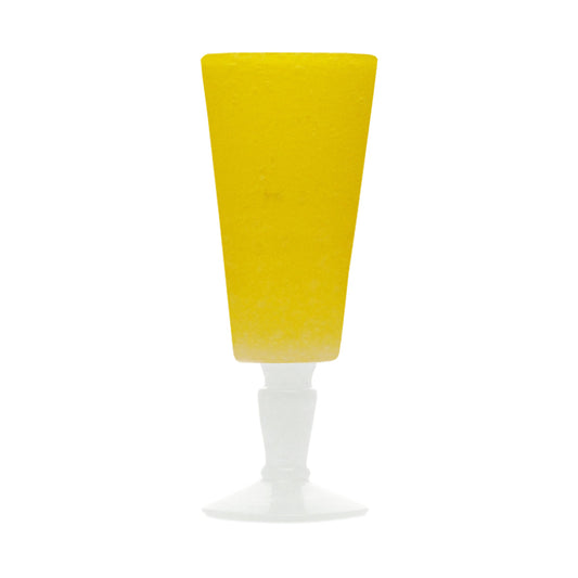 Yellow Memento Flute Glass