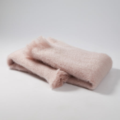Light Pink Mohair Lisos Throw Blanket