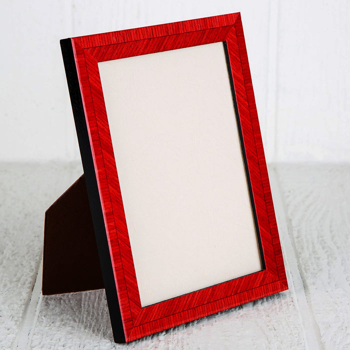 Red Biante Handmade Marquetry Picture Frame (4x6")