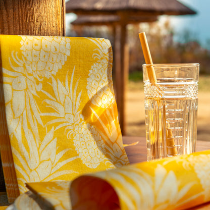 Yellow Pineapple Paper Napkins (8")