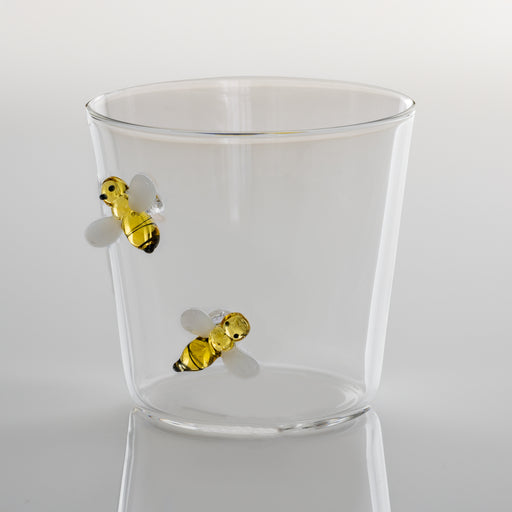 Ichendorf Milano Garden Picnic Bees Glass Handmade Tumbler