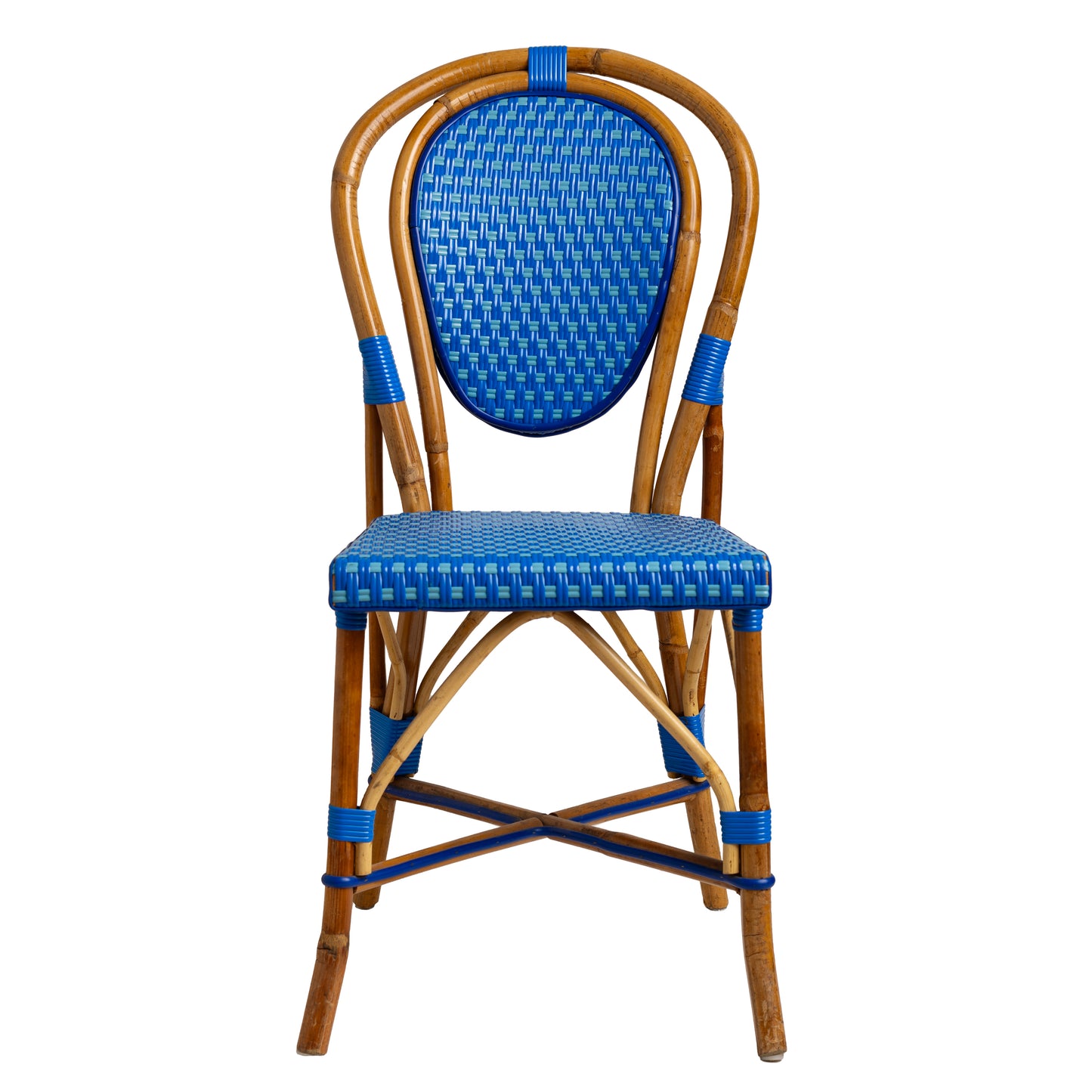 Blue and Azure Mediterranean Rilsan Bistro Chair (E)