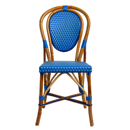 Blue and Azure Mediterranean Rilsan Bistro Chair (E)