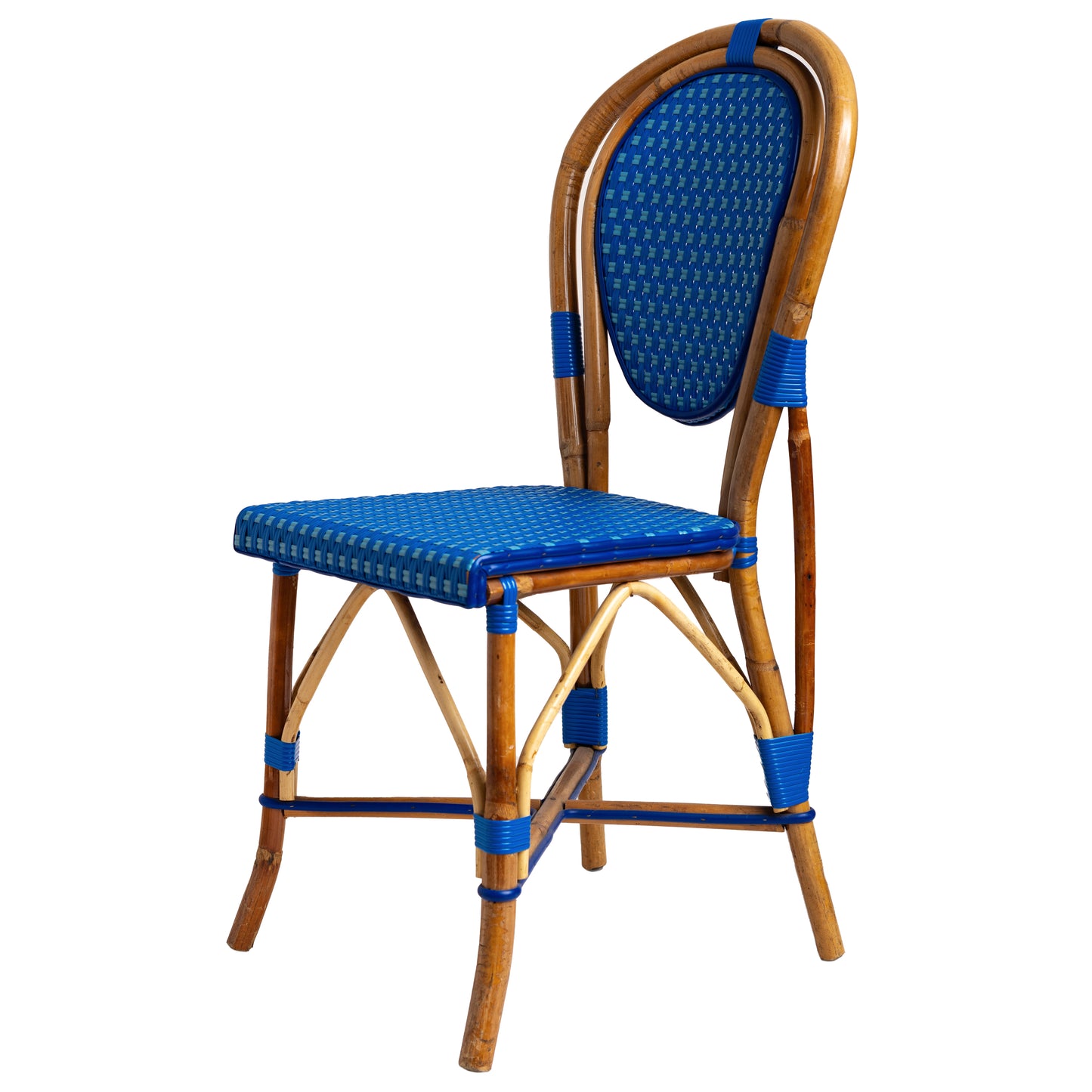 Blue and Azure Mediterranean Rilsan Bistro Chair (E)