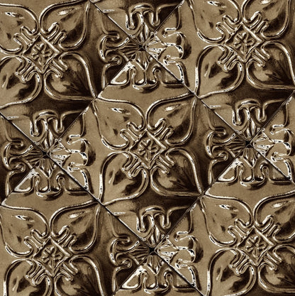 Malva Pink Theia Ornate Pattern Tile (6" x 6")