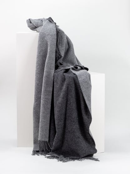 Hand-loomed Onyx Wool Throw Blanket (Made in Ukraine)
