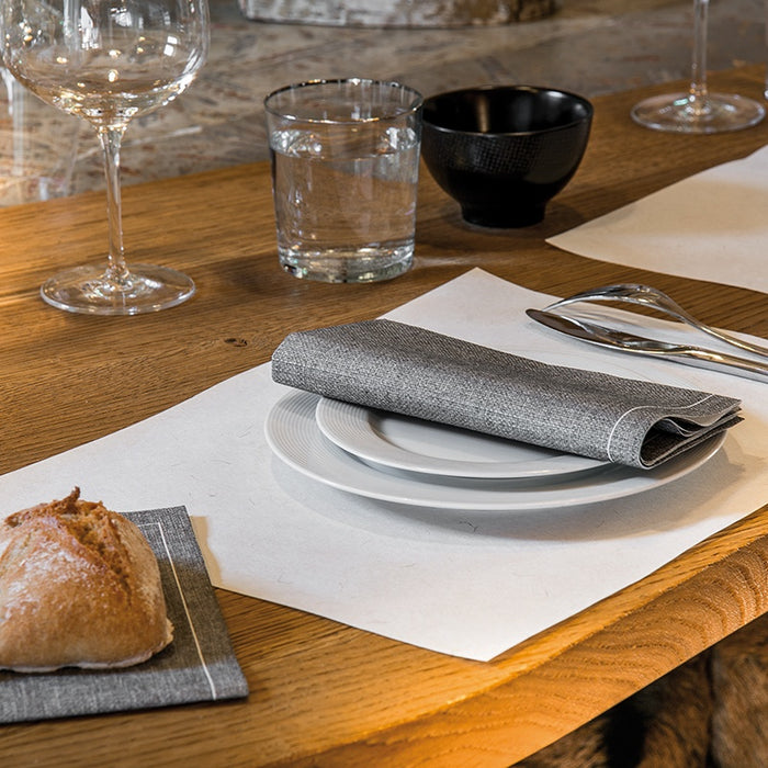 Chine Heather Grey Paper Napkins (8")
