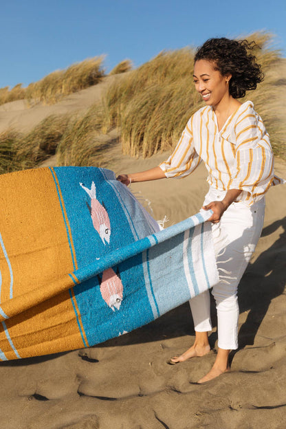 Pez Azul Woven Blanket
