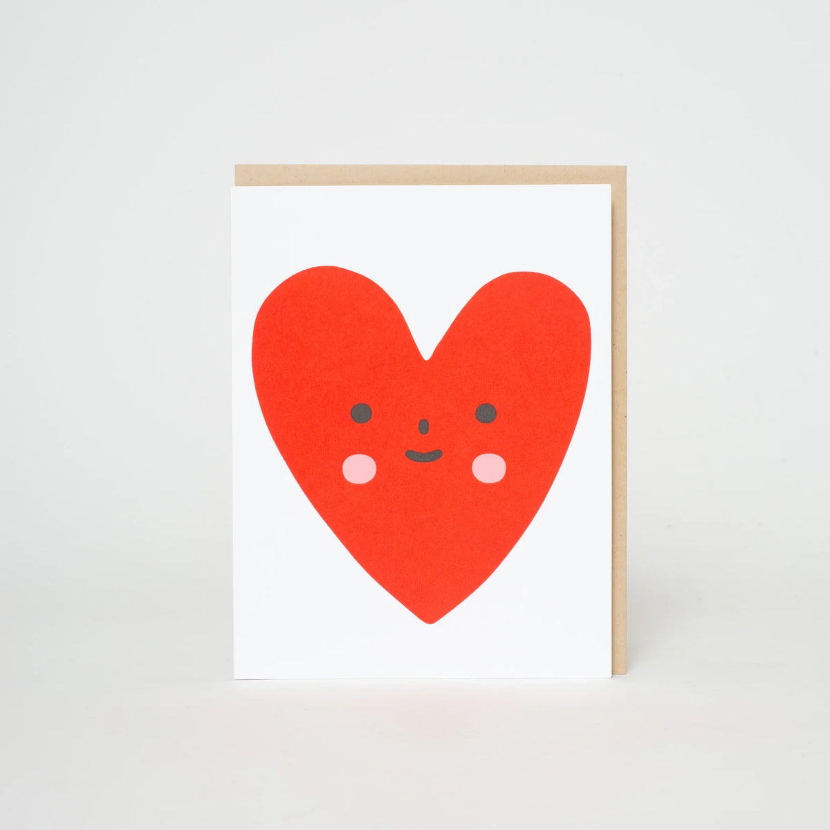 Smiling Heart Letterpress Greeting Card