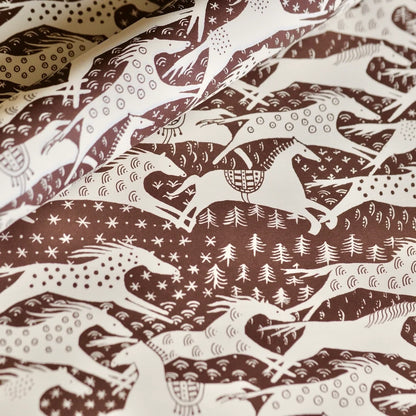 Wrapping Paper Horses Chocolate