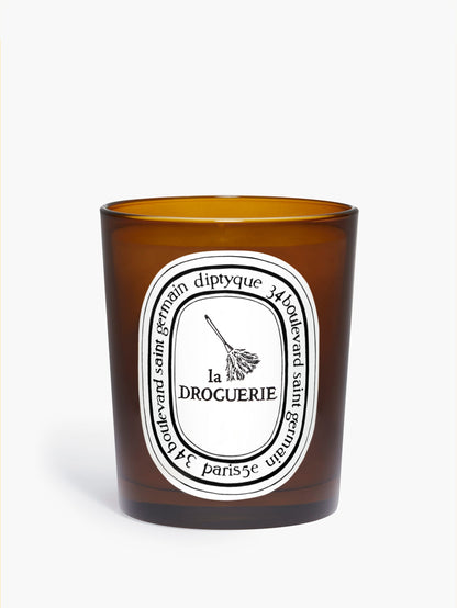 La Droguerie - Odor Removing Candle with Basil by Diptyque - front view