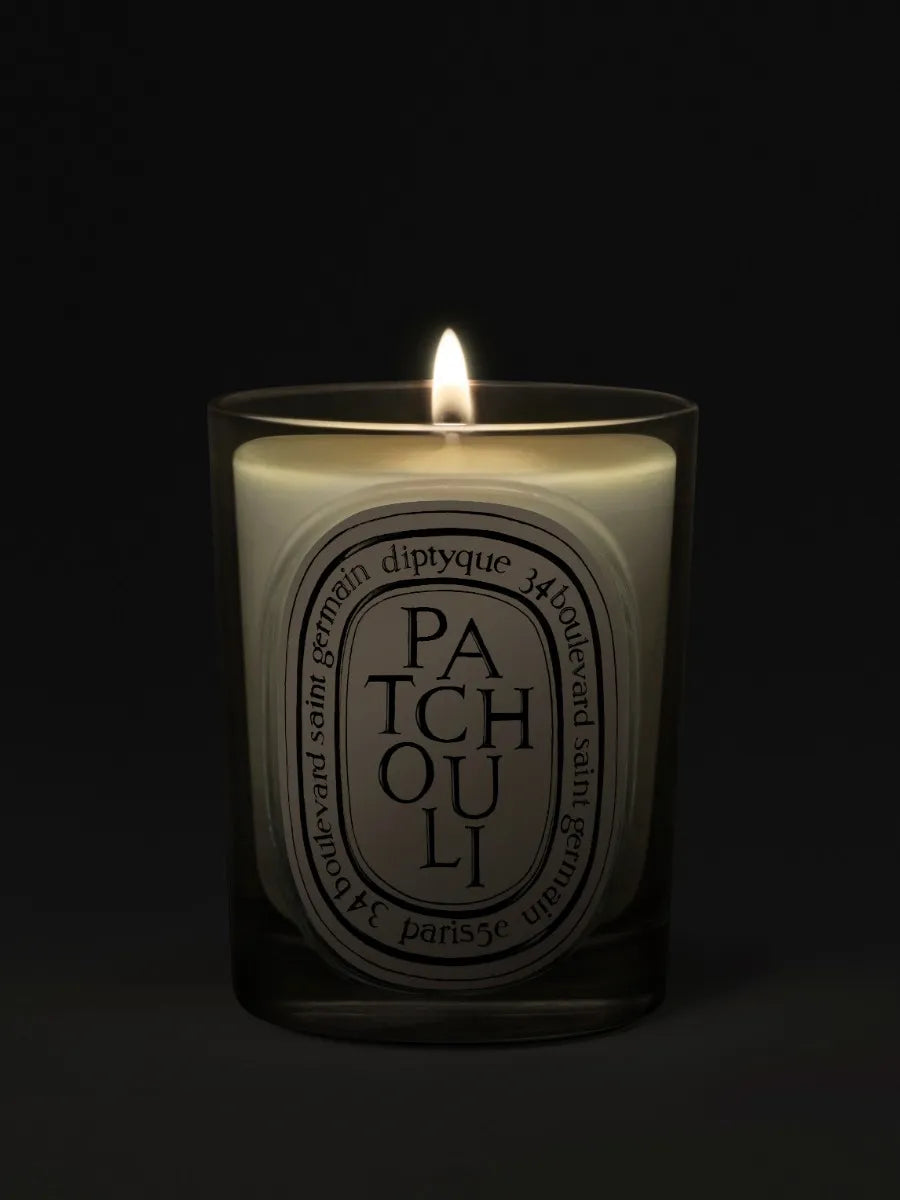 Patchouli - Classic Candle by Diptyque - candlelit view