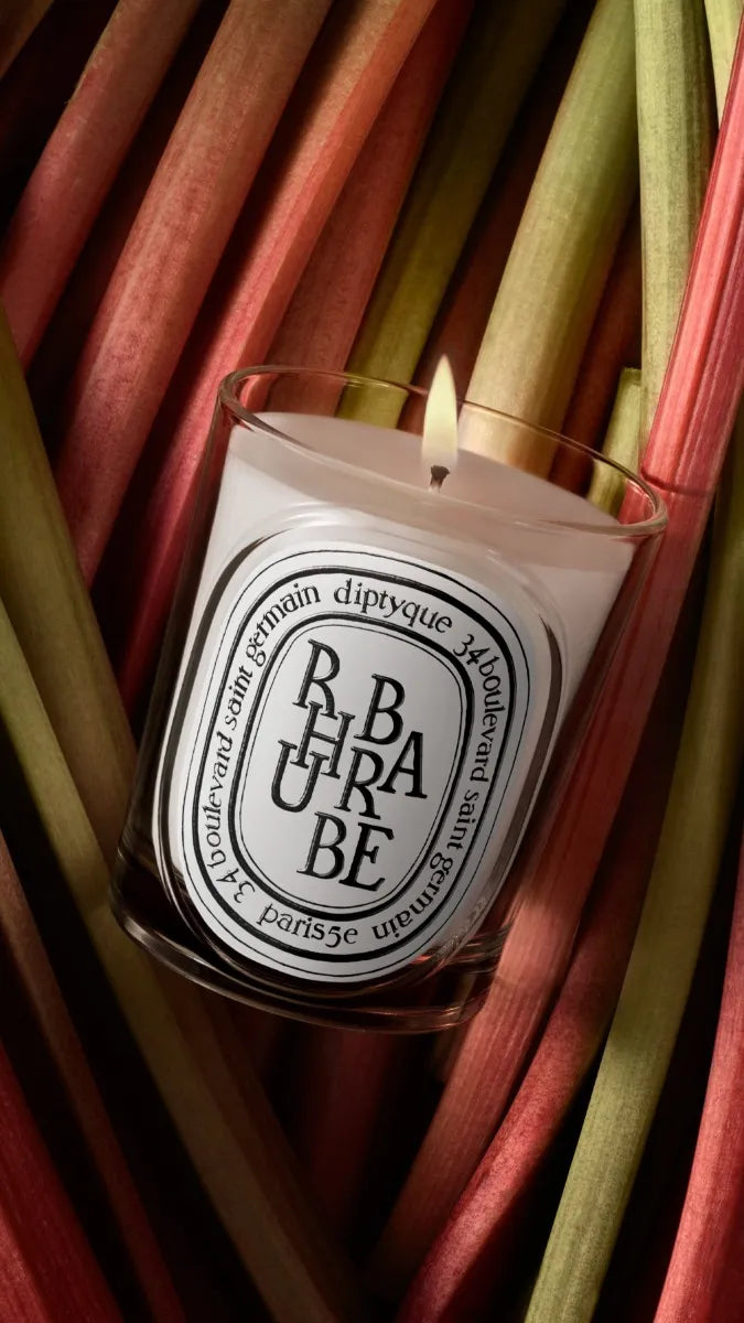 Rhubarbe (Rhubarb) - Classic Candle by Diptyque - lifestyle view