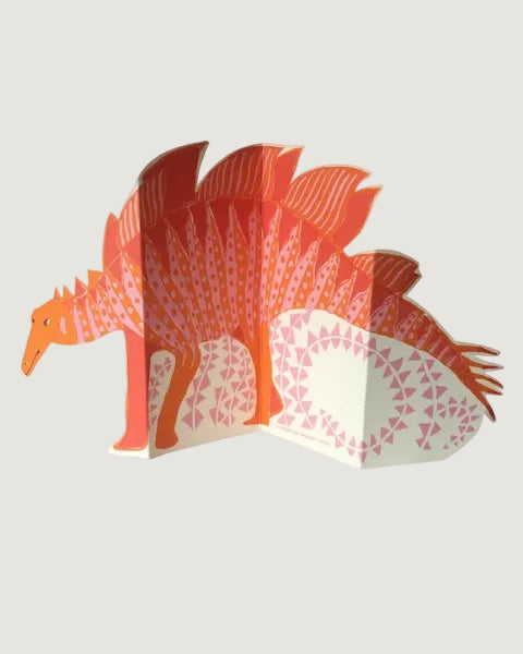 Special Card Stegosaurus Pink and Orange