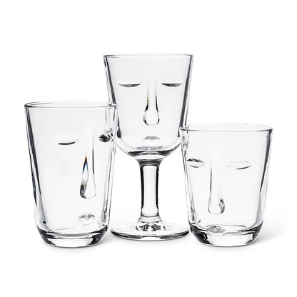 Glass Face Wine Glass (6 oz)