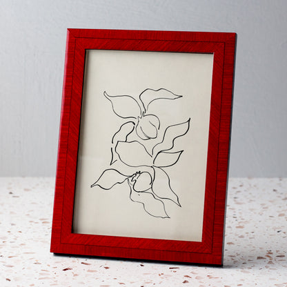 Red Biante Handmade Marquetry Picture Frame (5x7")