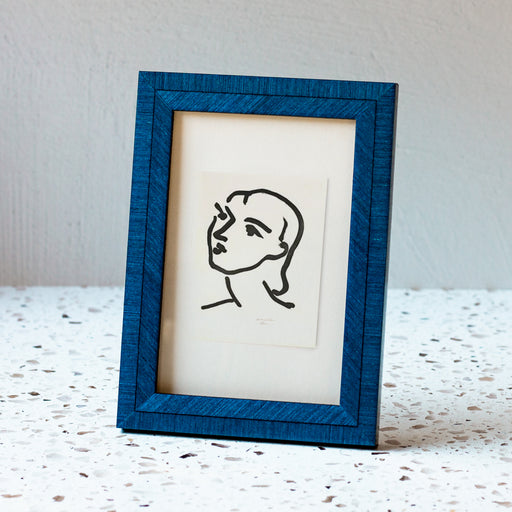 Blue Biante Handmade Marquetry Picture Frame (4x6")